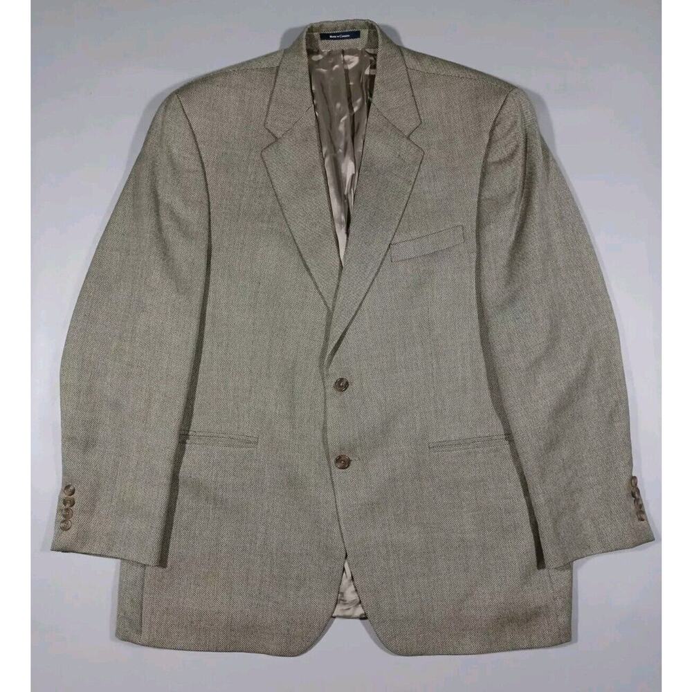 Chaps Blazer Mens 46 T Brown‎ New Wool Vintage Made In Canada